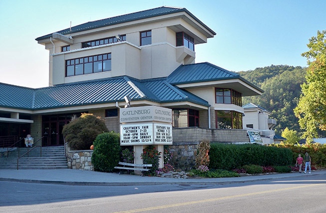 exterior of the Gatlinburg Convention Center, located near The Gillette motel